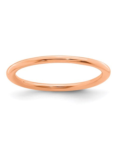Sterling Silver & Pink Gold Plated Band