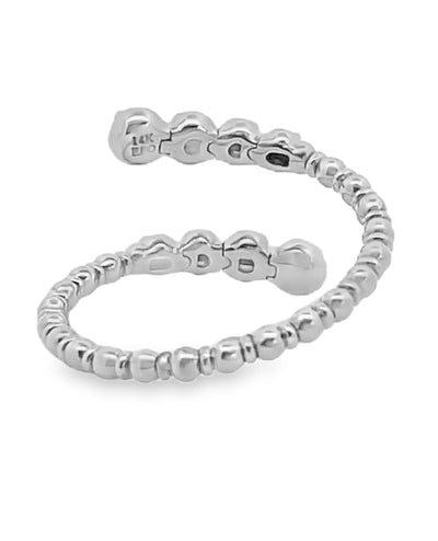 Flexible Bypass Diamond Ring in 14K White Gold