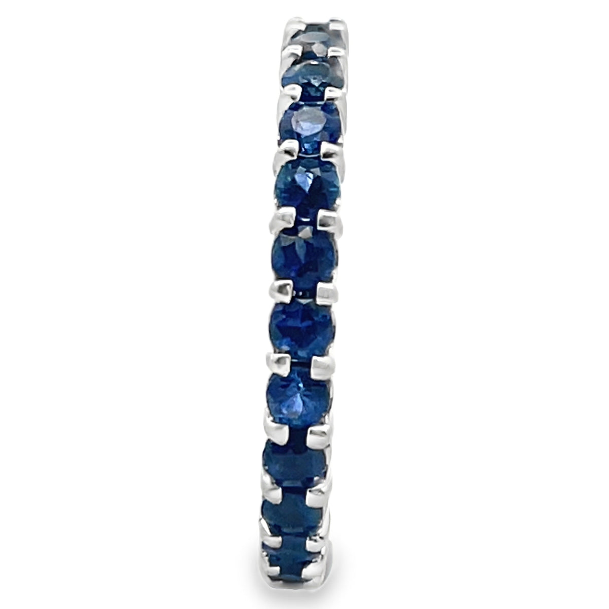 1.54 Carat Sapphire 18K White Gold Eternity Band