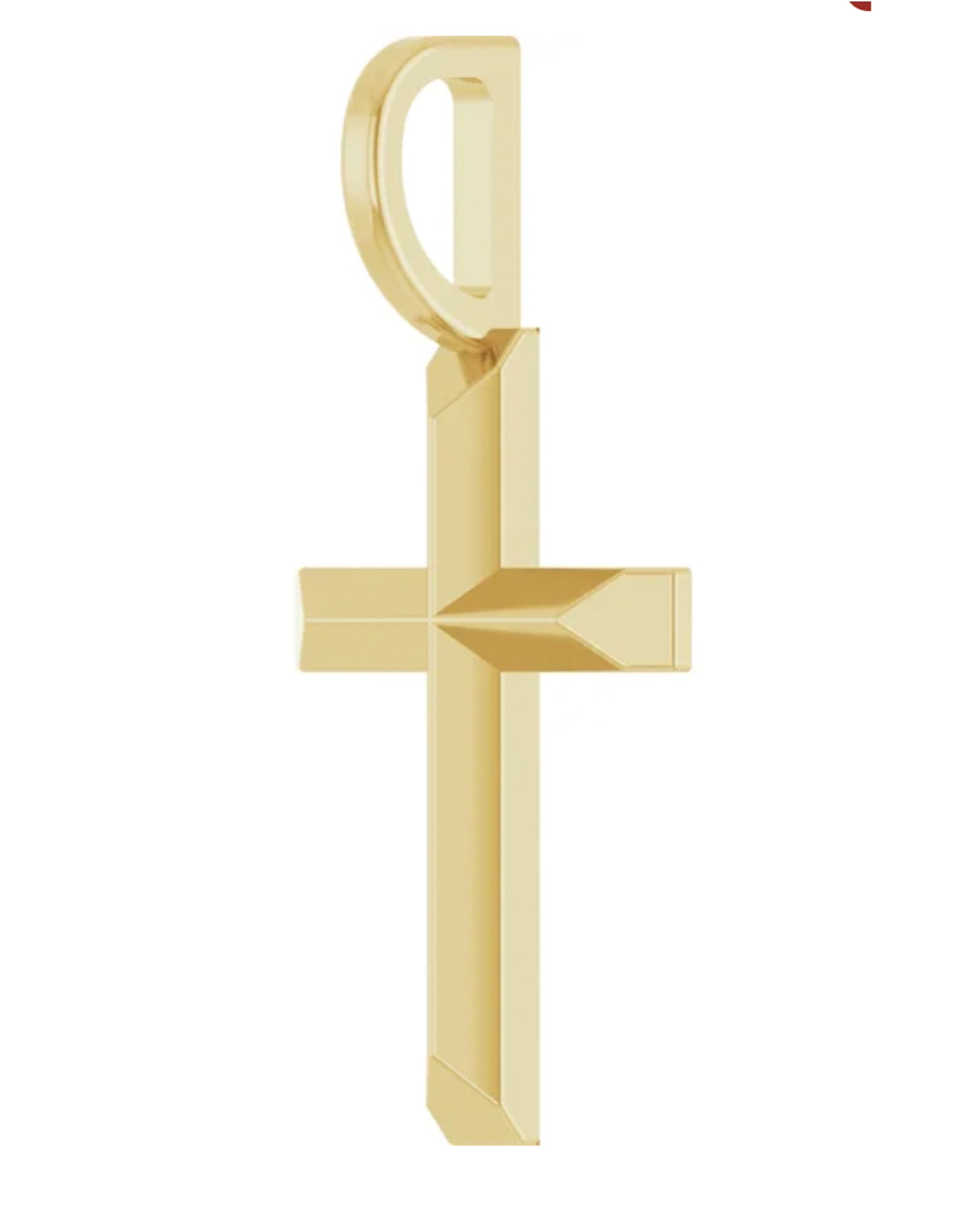 Sterling Silver and 18K Yellow Gold-Plated Knife-Edge Cross Charm