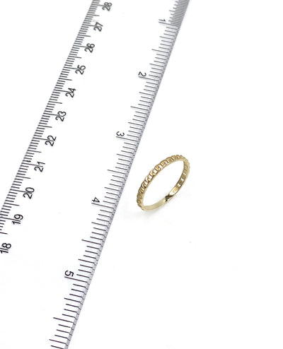 14K Yellow Gold 2 Millimeter Chain Link Ring