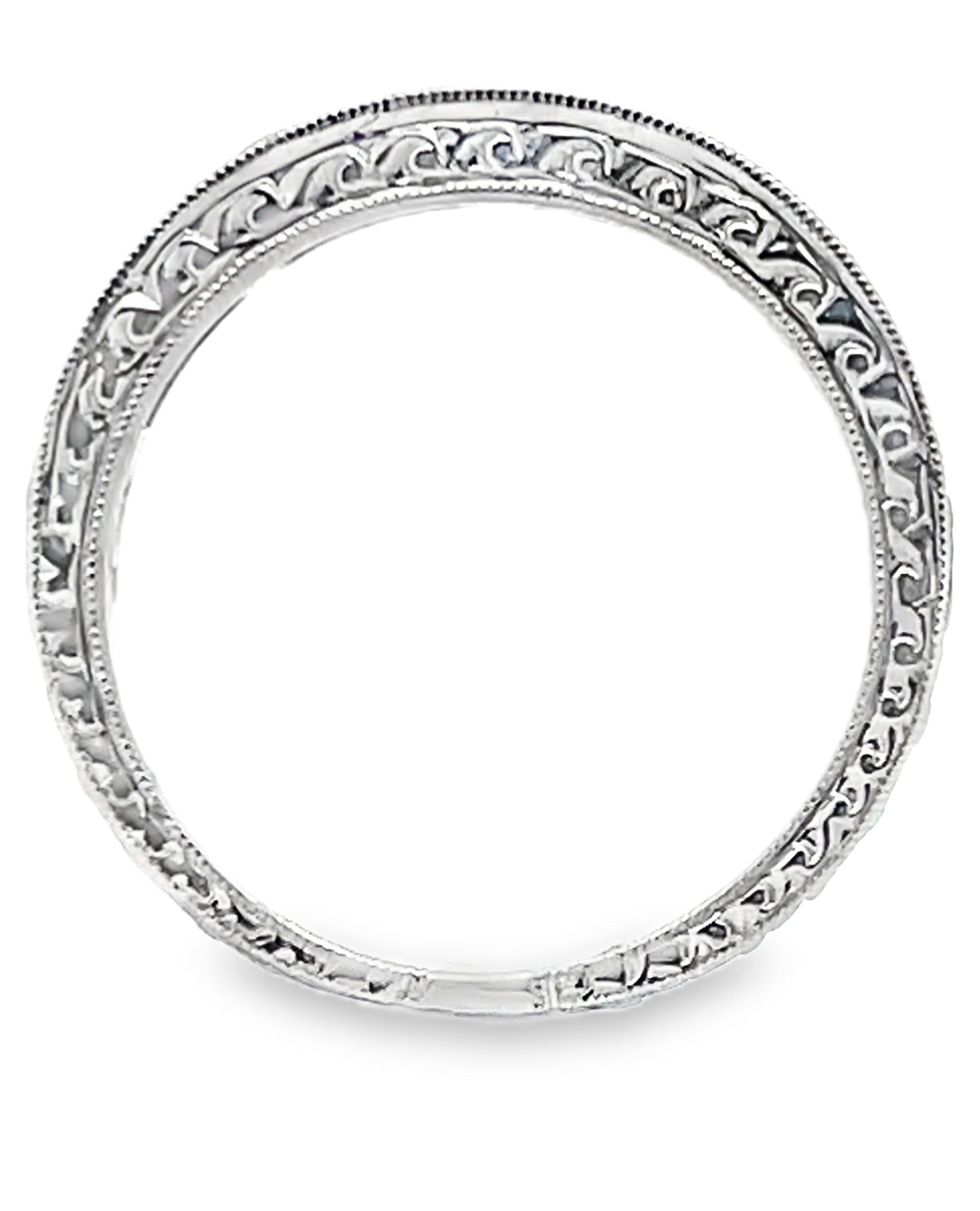 0.43 Carats Rubies and 0.14 Carats Diamond Ring in 18K White Gold