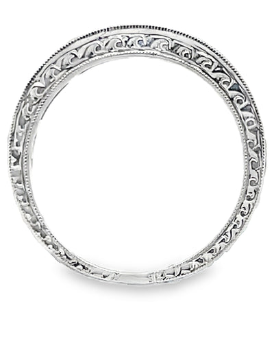 0.43 Carats Rubies and 0.14 Carats Diamond Ring in 18K White Gold
