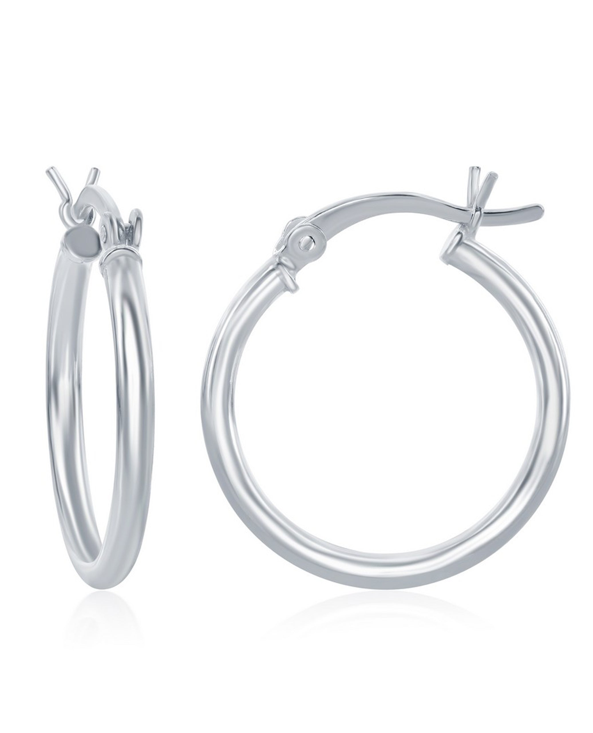 Sterling Silver 2x20mm Hoop Earrings