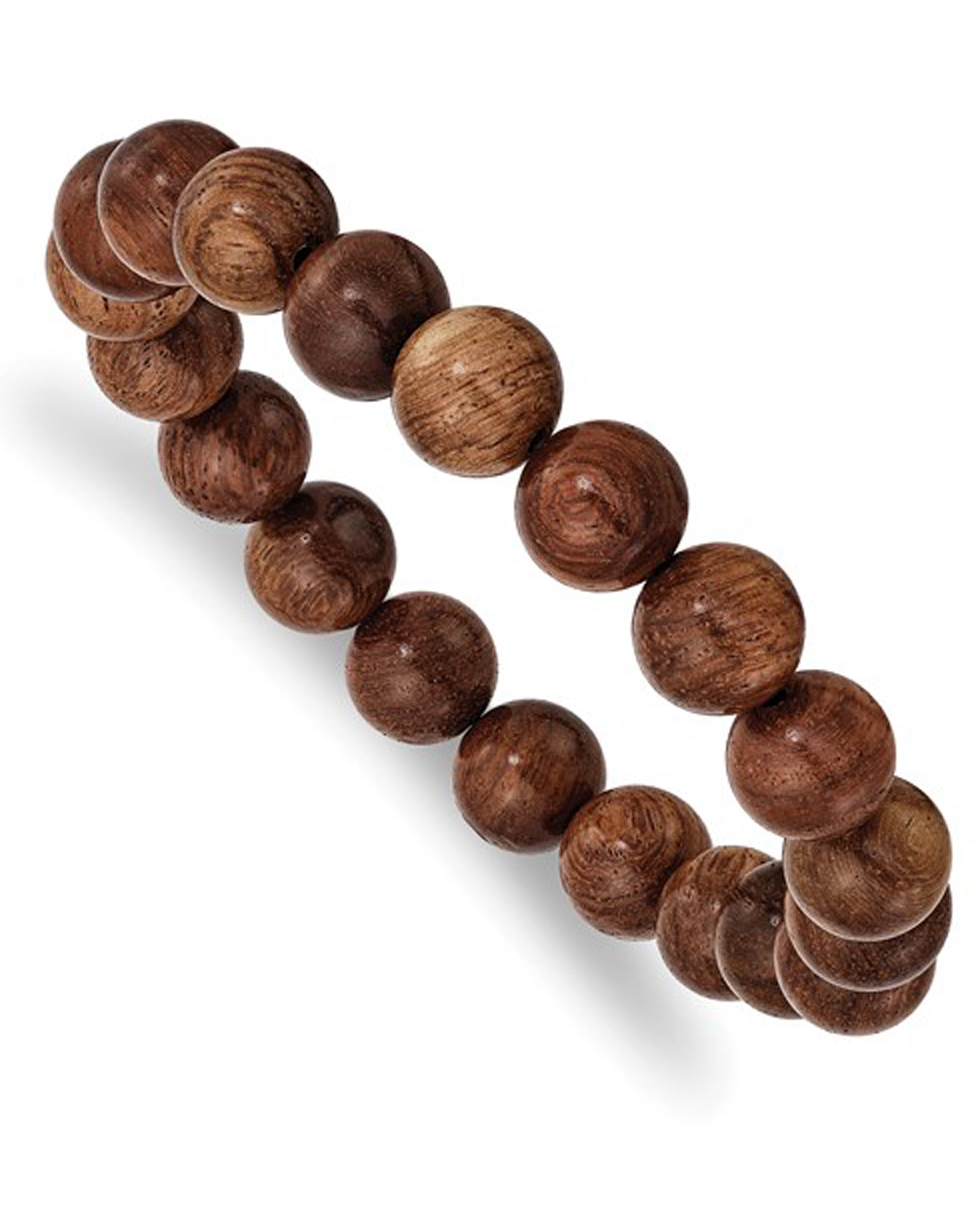 Stretch Bead Burma Padauk Wood Bracelet