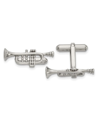 Stainless Steel Trumpet Cuff Links
