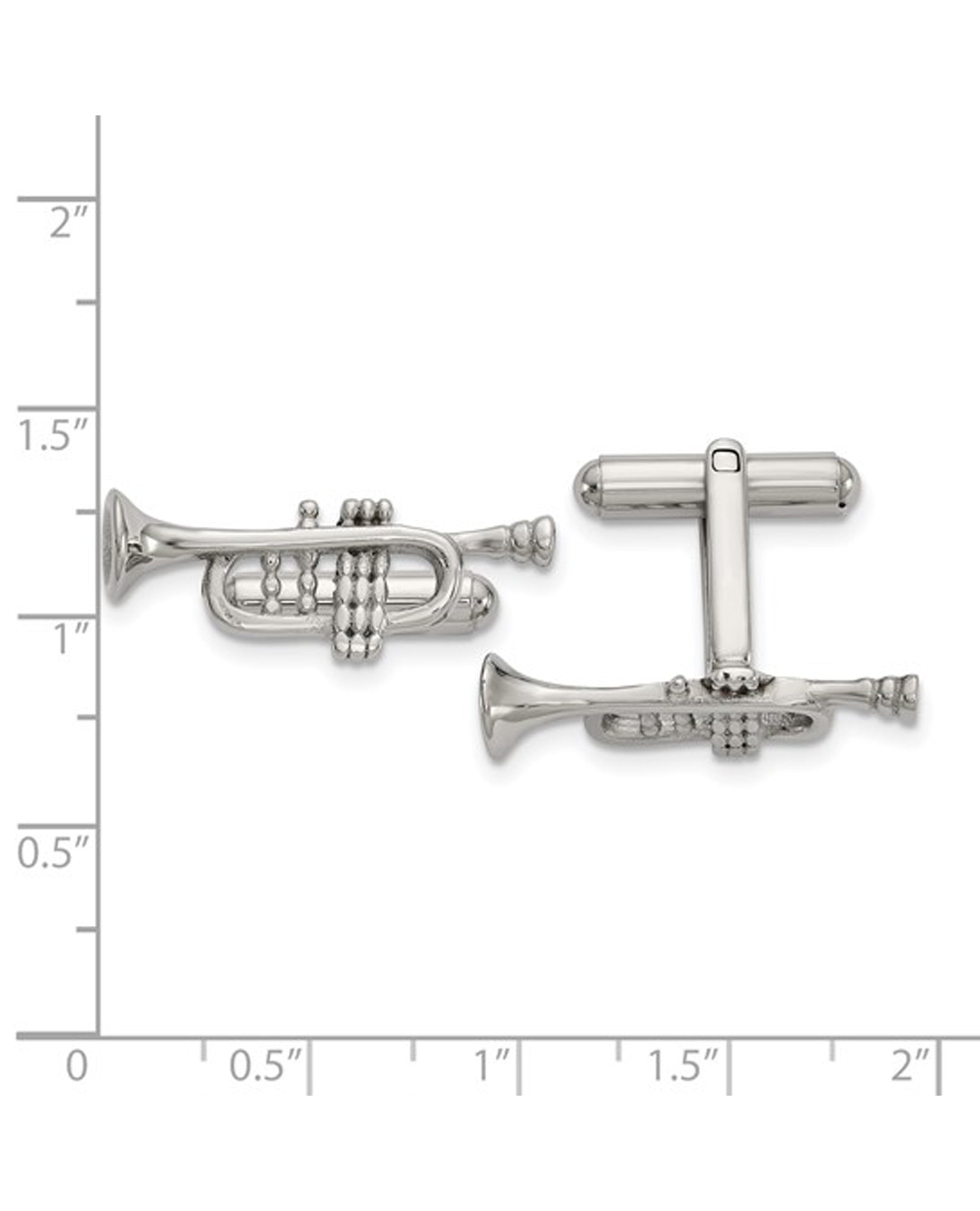 Stainless Steel Trumpet Cuff Links