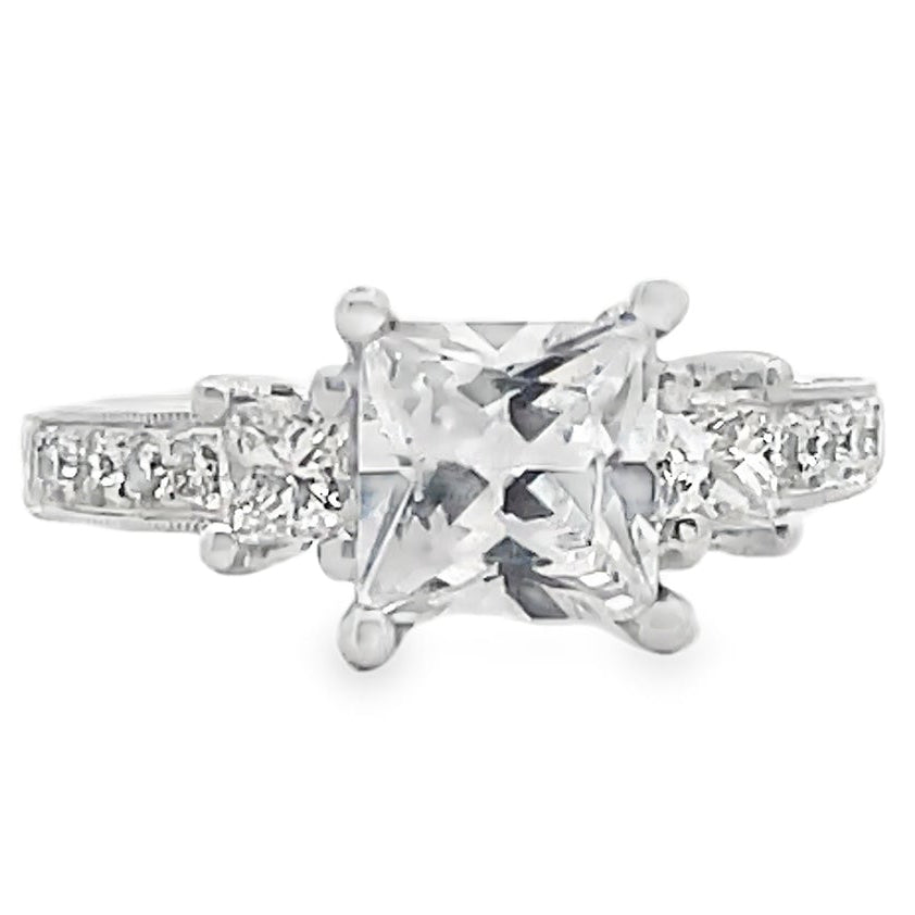 Kirk Kara SS6809D-R 18K White Gold Isabella Diamond Engagement Ring