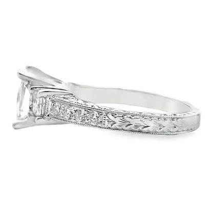 Kirk Kara SS6809D-R 18K White Gold Isabella Diamond Engagement Ring