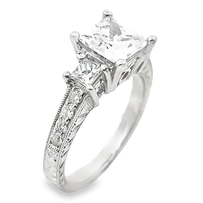 Kirk Kara SS6809D-R 18K White Gold Isabella Diamond Engagement Ring