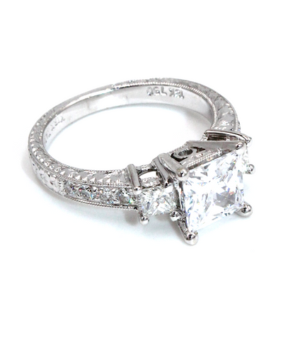 Kirk Kara SS6809D-R 18K White Gold Isabella Diamond Engagement Ring