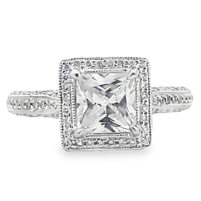 Kirk Kara SS6862-R Carmella 18K White Gold Engagement Ring