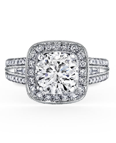 Kirk Kara SS6933TC-R Carmella 18K White Gold Diamond Engagement Ring