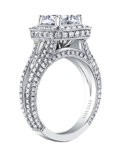 Kirk Kara SS6933TC-R Carmella 18K White Gold Diamond Engagement Ring