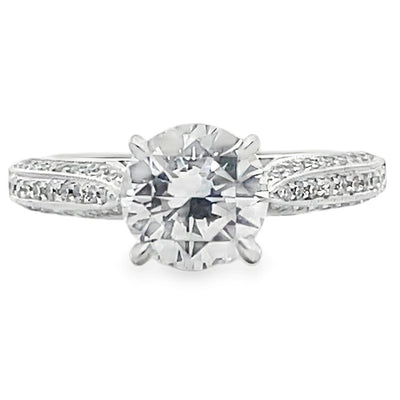 Kirk Kara SS6947A-R Carmella 18K White Gold Diamond Engagement Ring