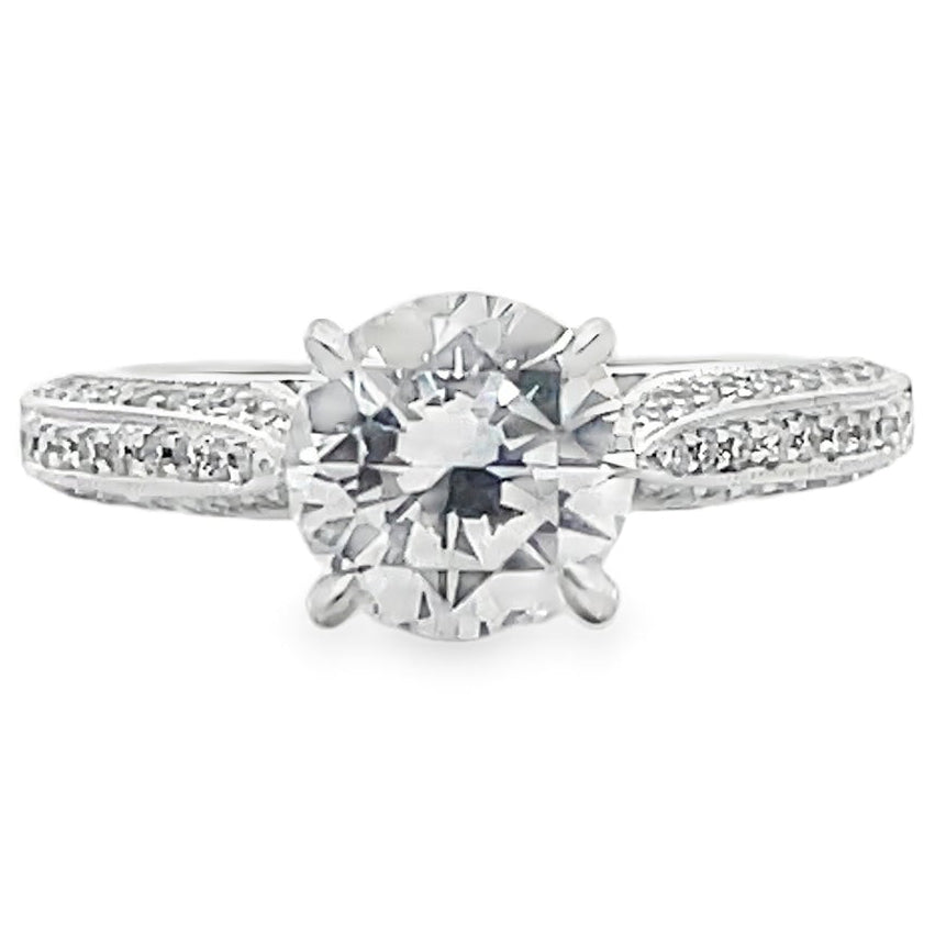 Kirk Kara SS6947A-R Carmella 18K White Gold Diamond Engagement Ring
