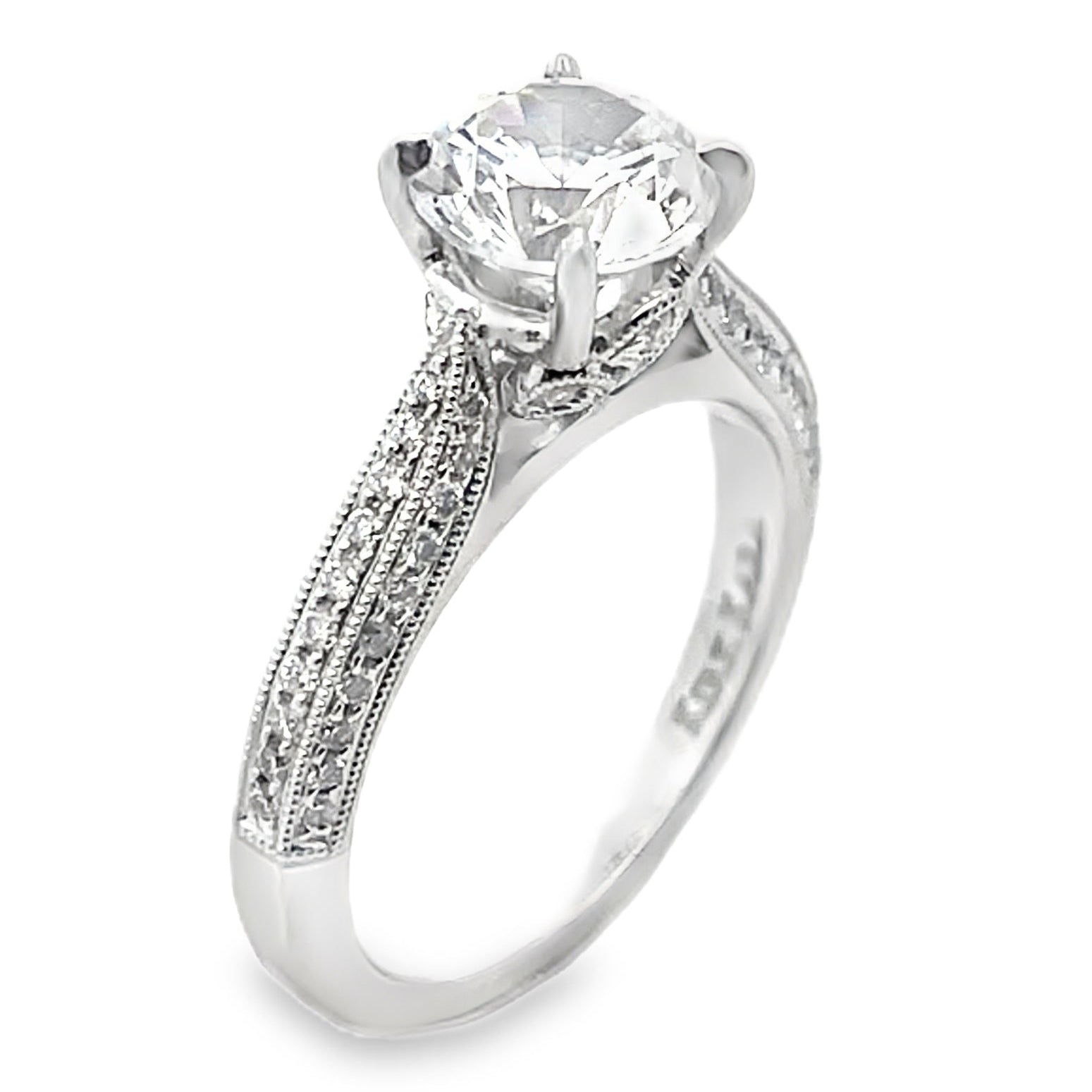 Kirk Kara SS6947A-R Carmella 18K White Gold Diamond Engagement Ring