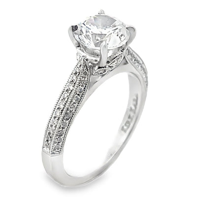 Kirk Kara SS6947A-R Carmella 18K White Gold Diamond Engagement Ring
