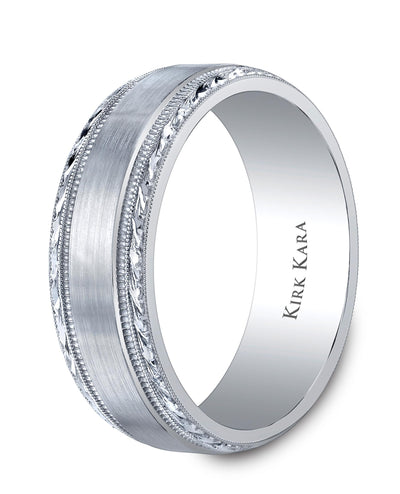Kirk Kara SS6974M-B Artin 18K White Gold Wedding Band