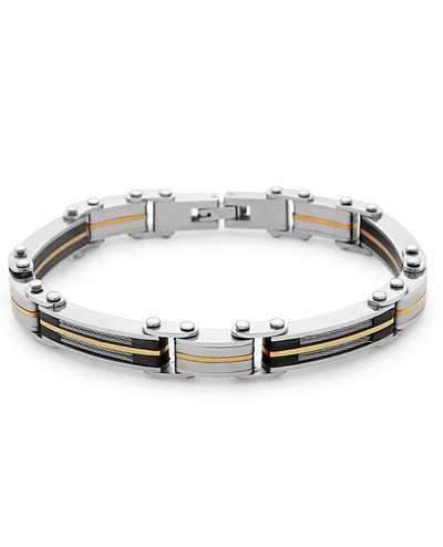 Stainless Steel Cable and Links Bracelet