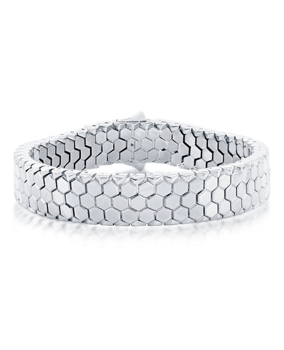 Stainless Steel Honeycomb Design Bracelet