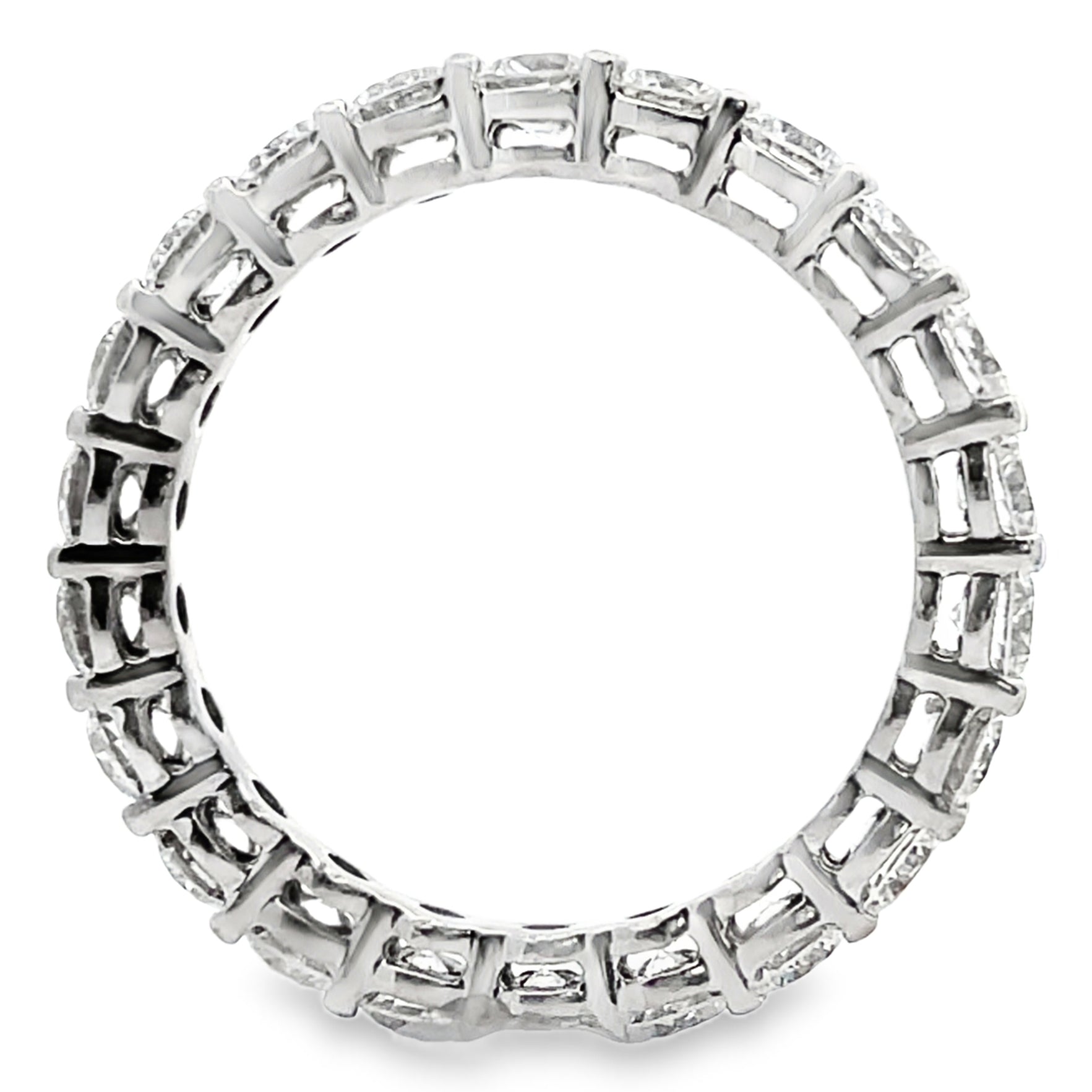 14K White Gold Shared Prong Diamond Eternity Band 2.30 carats