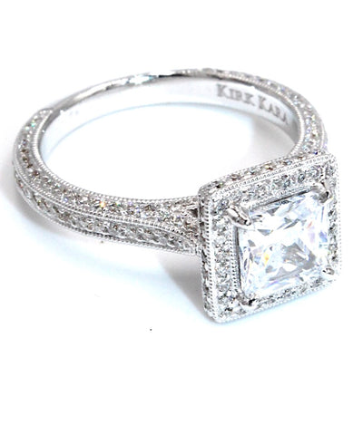 Kirk Kara SS6862-R Carmella 18K White Gold Engagement Ring