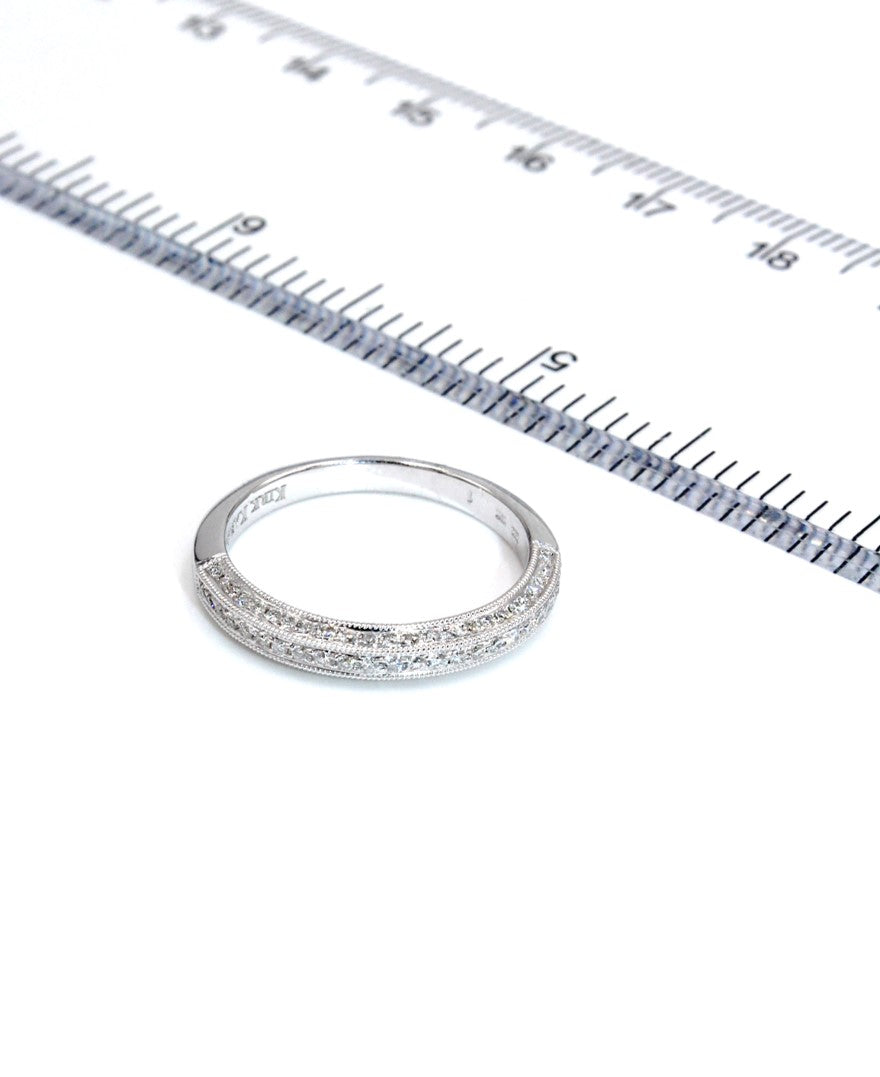 Kirk Kara SS6947A-B1 "Carmella" Hand Engraved Wedding Band