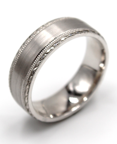 Kirk Kara SS6974M-B Artin 18K White Gold Wedding Band