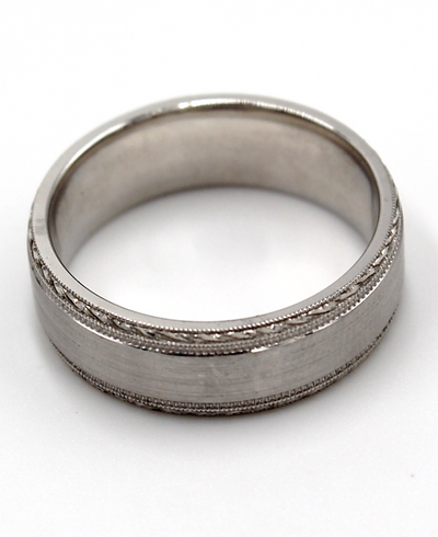 Kirk Kara SS6974M-B Artin 18K White Gold Wedding Band