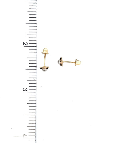 14K Yellow Gold Star Screwback Earrings