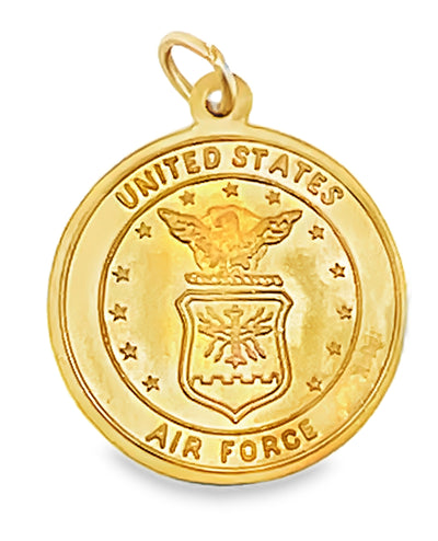 14K Yellow Gold St. Christopher Pendant- Air Force Edition