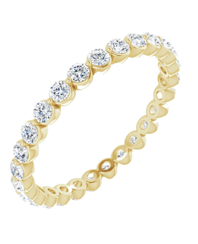 14K Yellow Gold 0.75 Carat Diamond Eternity Band Ring