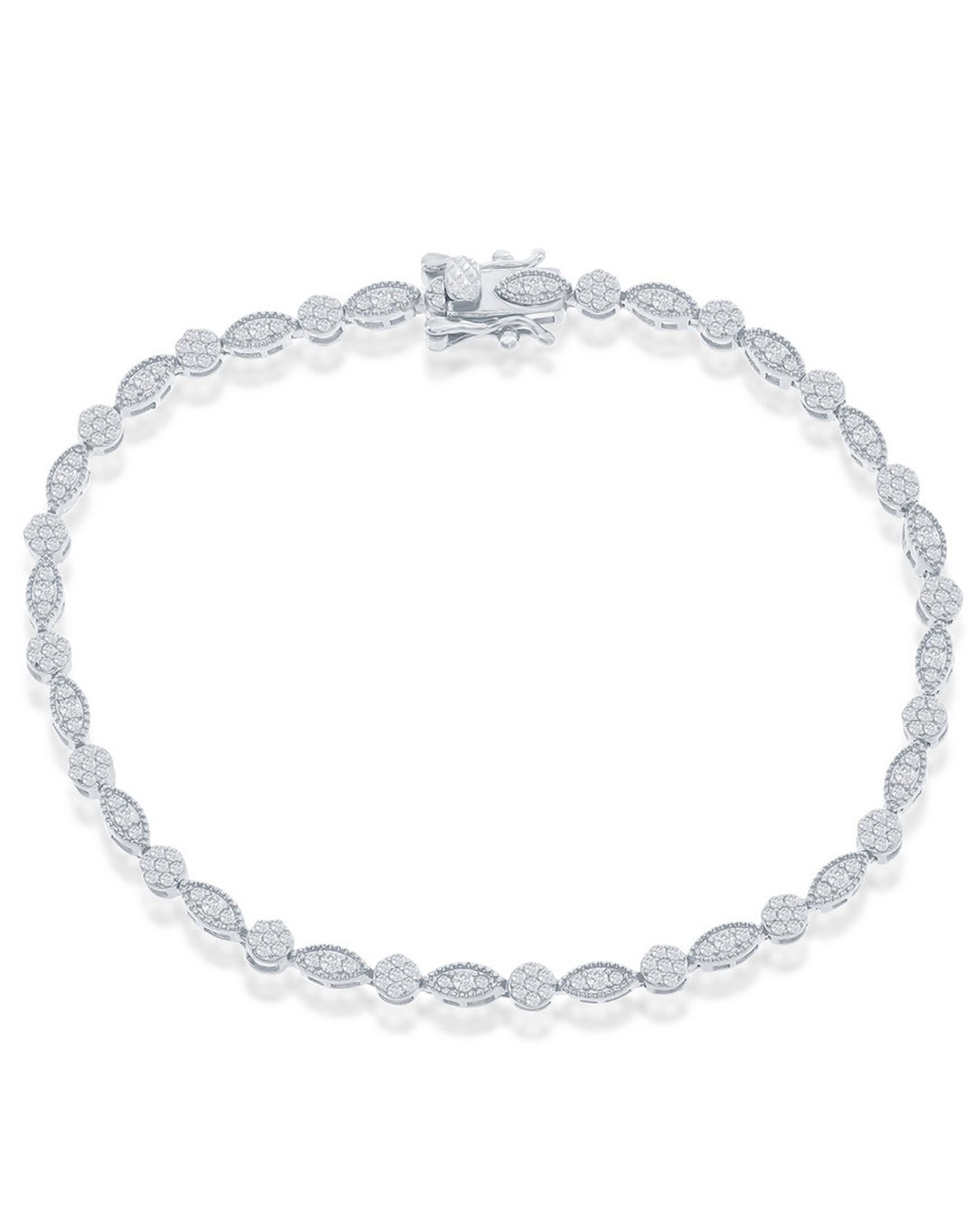 Sterling Silver Cubic Zirconia Tennis Bracelet