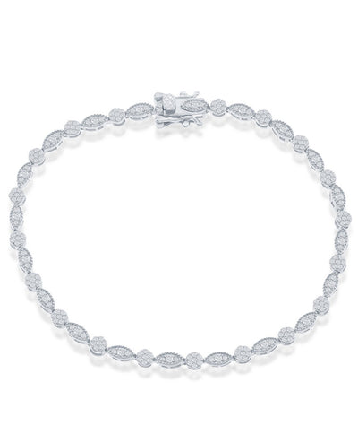 Sterling Silver Cubic Zirconia Tennis Bracelet