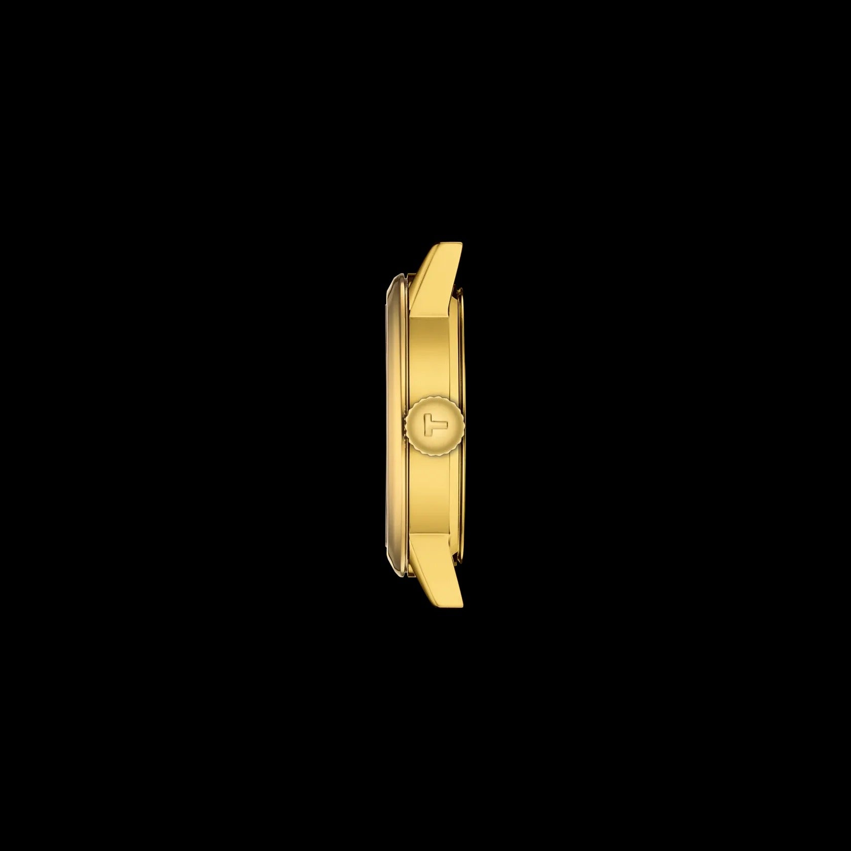 Tissot T129.210.33.263.00 Classic Dream 28mm Gold Color Watch with Black Roman Numerals and Gold Color Dial