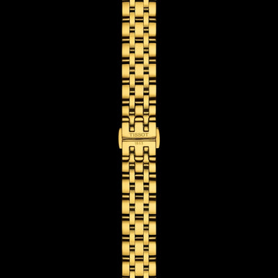 Tissot T129.210.33.263.00 Classic Dream 28mm Gold Color Watch with Black Roman Numerals and Gold Color Dial