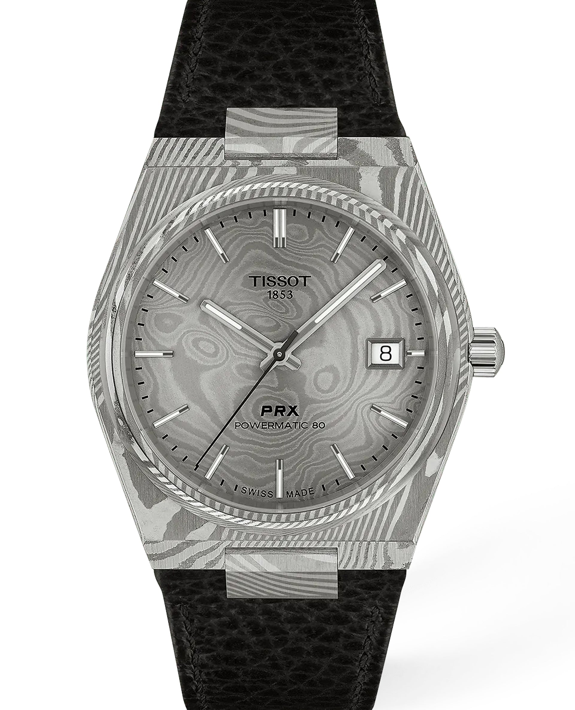Tissot T137.807.96.081.00 PRX Damascus Steel 38mm Watch with Swiss Automatic Movement