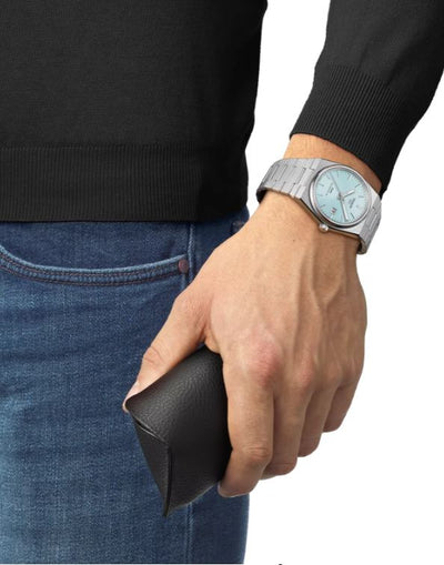Tissot T137.407.11.351.00 PRX Powermatic 80 Ice Blue Watch with Swiss Automatic Movement