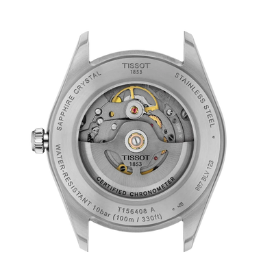 Tissot T156.408.11.353.00 Ballade 39mm Watch with Ice Blue Dial and Automatic Movement