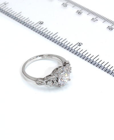 Simon G. TR665 Diamond Engagement Ring Setting for 6.5 Millimeter Round Center Stone