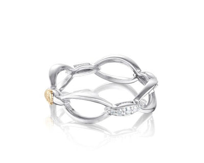 Tacori Sterling Silver Ivy Lane Pave Open Air Ring with 0.12 Ct Round Diamonds