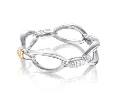 Tacori Sterling Silver Ivy Lane Pavé Open Air Ring with 0.12 Carat Round Diamonds