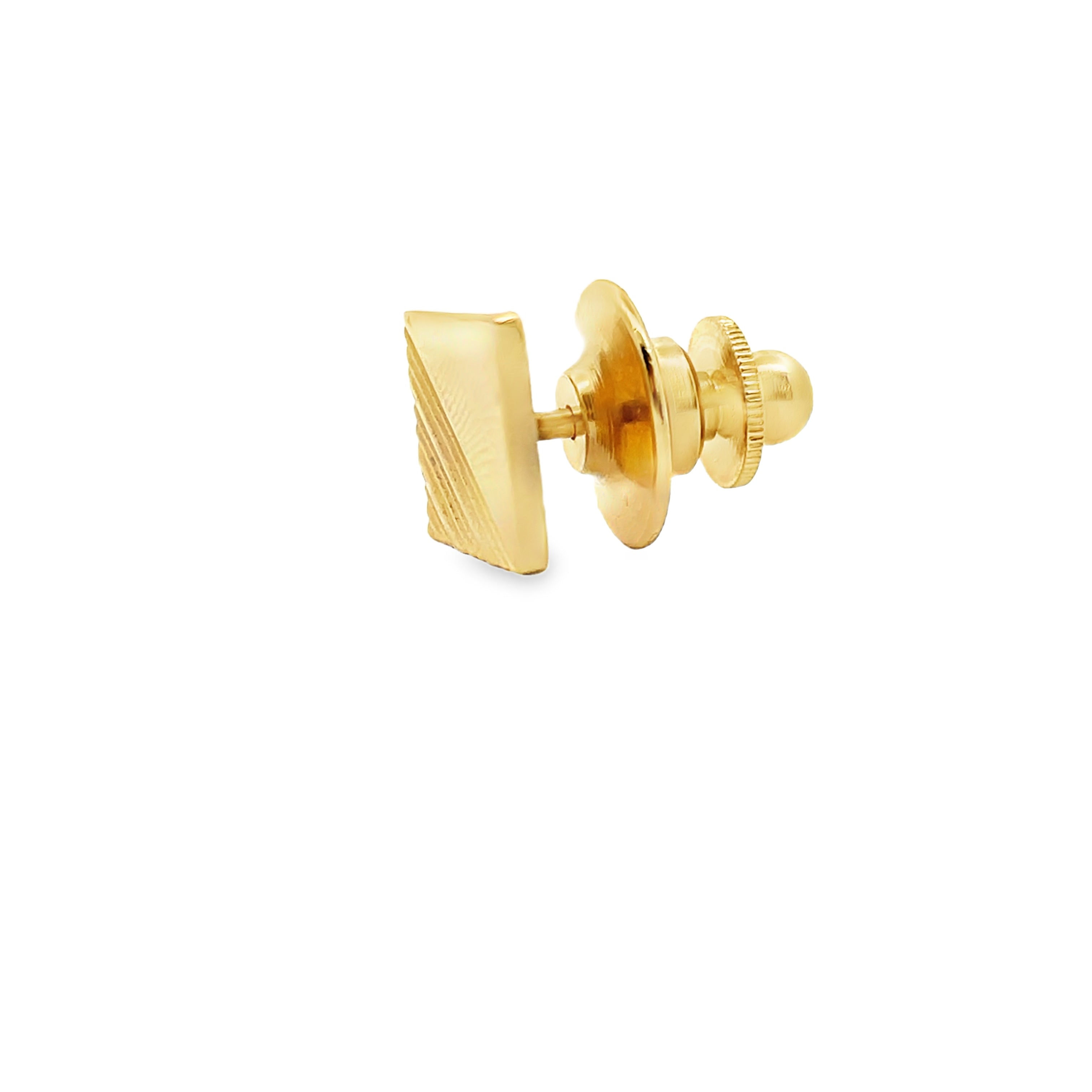 14K Yellow Gold Rectangular Tie Tack