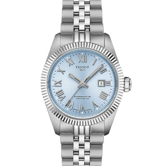 Tissot T156.208.11.353.00 Ballade 30mm Watch with Automatic Movement and Ice Blue Dial, Stainless Steel