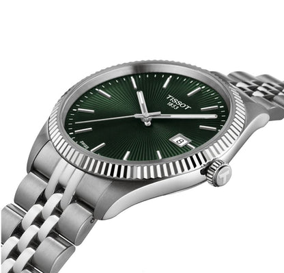 Tissot T156.410.11.091.00 Ballade 40mm Watch with Green Dial