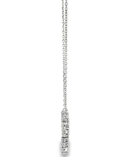 18K White Gold 0.73 carat Diamond Heart Necklace