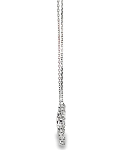 18K White Gold 0.73 carat Diamond Heart Necklace