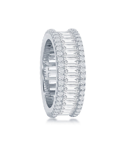 Eternity Band in Sterling Silver with CZ