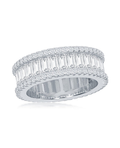 Eternity Band in Sterling Silver with CZ